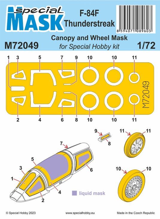 Special Hobby M72049 1/72 F-84F Thunderstreak MASK (9120476332269)