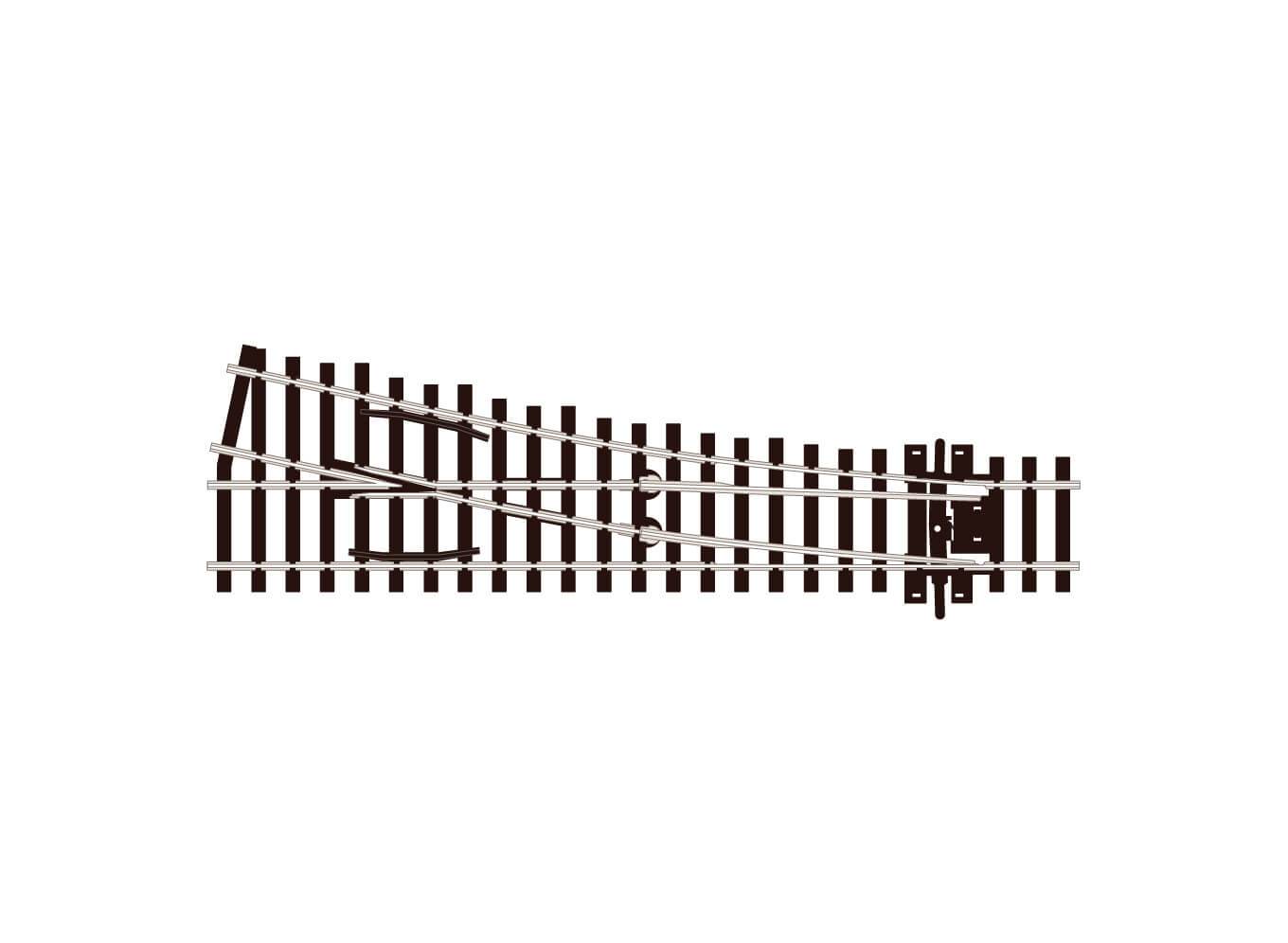 Peco SL-E191 Turnout Small Radius Right Hand Code 75 (8718365982957)