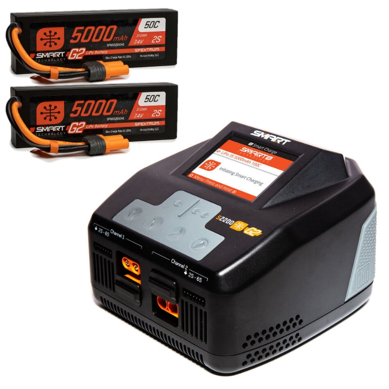 Spektrum Spektrum Charger AC Smart S2200 G2 Dual Channel 2x200W