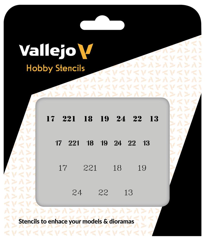 Vallejo Stencils - Soviet Numbers WWII