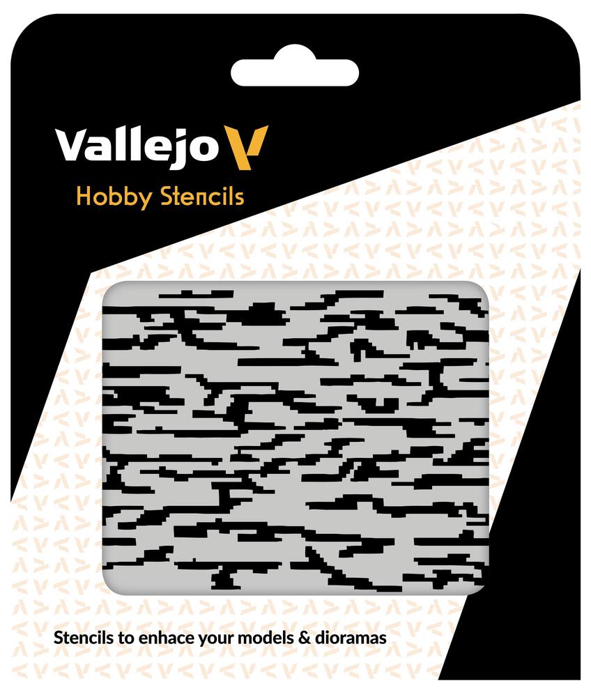 Vallejo Stencils - Pixelated Modern Camo