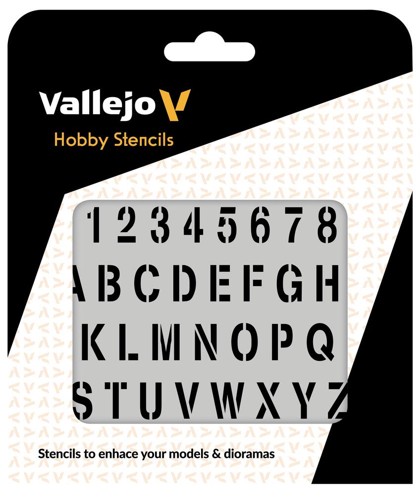Vallejo Stencils - Stamp Font
