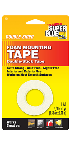 Super Glue Double-Sided Foam Mounting Roll (5/8" x 36")