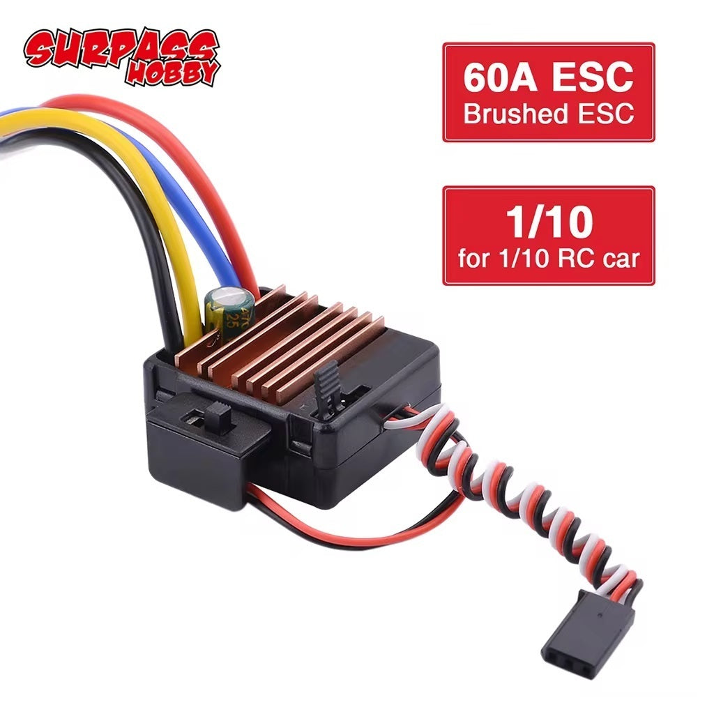 Surpass Hobby SUR-200001-01 SUR-200001-01 60A Brushed Electronic Speed Controller
