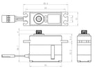 Savox Mini HV Servo 20kg .095sec @ 7.4v 35x15x31mm 40g Full CNC (2)