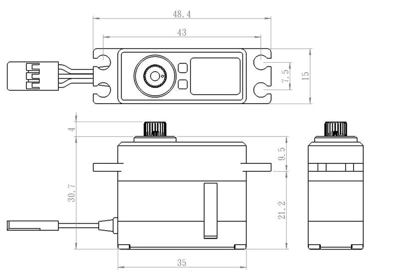 Savox SV-1261MG Mini HV Servo 20kg .095sec @ 7.4v 35x15x31mm 40g Full CNC case (8347099660525)