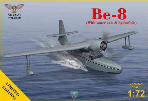 Sova-M SVM-72025 1/72 Be-8 amphibian aircraft (with water skis & hydrofoils) - Hobby City NZ (8967472447725)