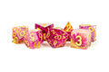 MDG Handcrafted Sharp Edge Resin Dice Set Thousand Day Red - MDG935
