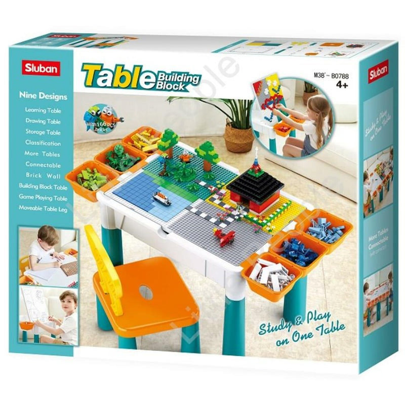 xSluban B0788 Table Building Bricks 9 in 1