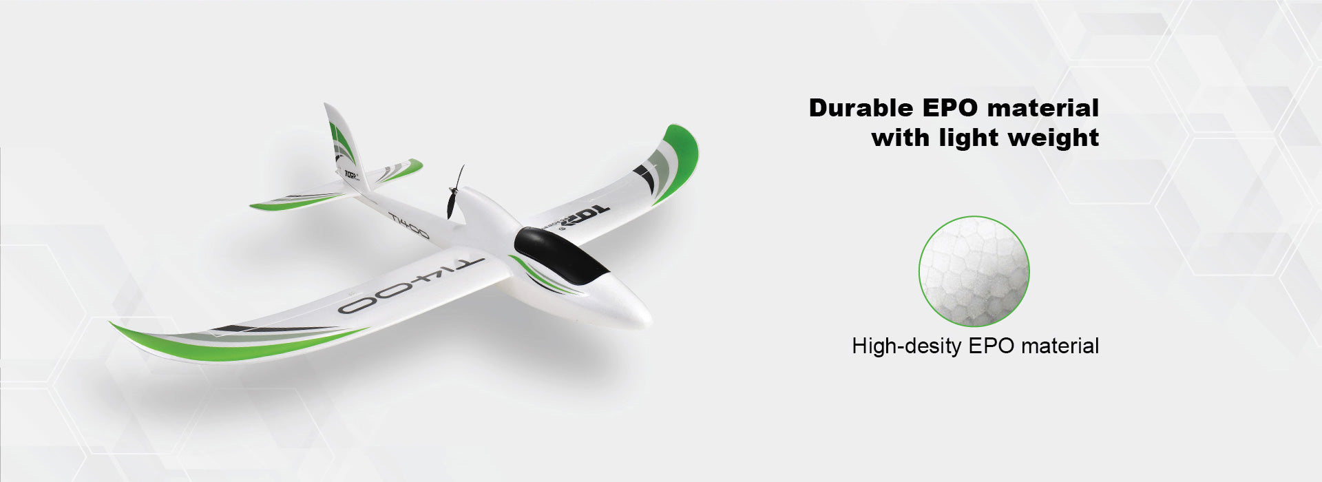 TopRC Hobby T1400RTF 1.4m Electric 4ch + Flight Controller Mode2 RC Glider - TRC1400RTF