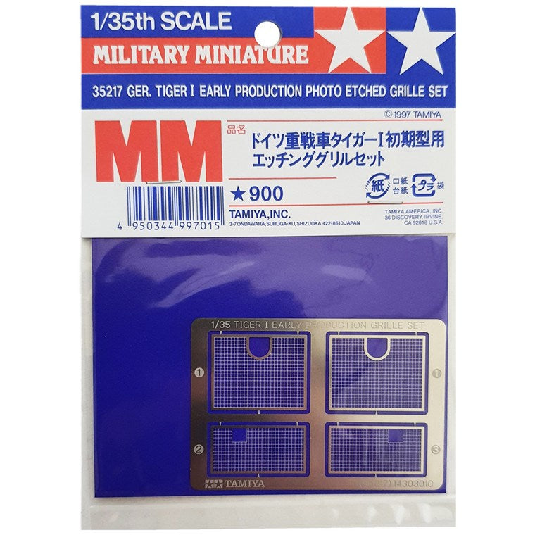 Tamiya 35217 1/35 German Tiger I (Early Production) Etched Grille Set (8278338339053)