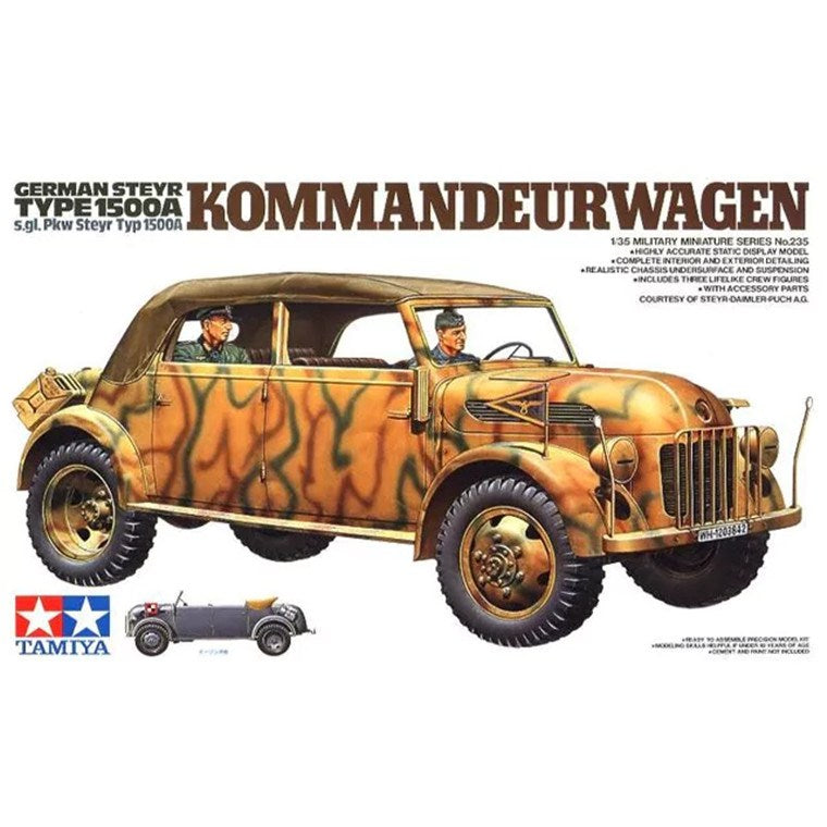 Tamiya 35235 1/35 German Steyr Type 1500A Kommandeurwagen (8278286532845)