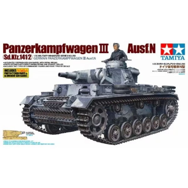 Tamiya 35290 1/35 Panzerkampfwagen III Ausf. N - Sd.Kfz. 141/2