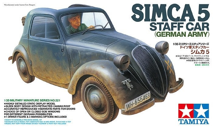 Tamiya 35321 1/35 Simca 5 German (8324825645293)