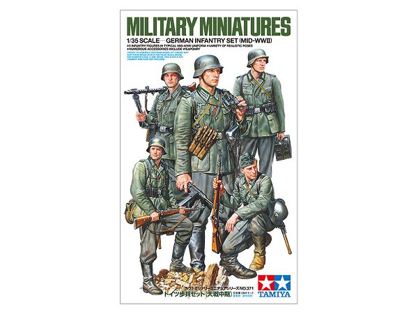 Tamiya 35371 1/35 German Infantry Set (Mid-WWII) (8278221881581)