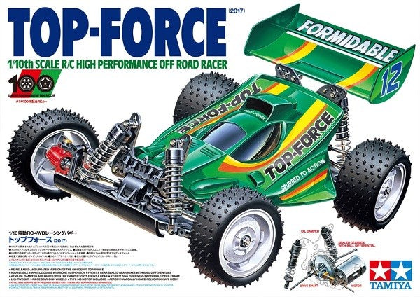 Tamiya 47350 RC Kit: 1/10 4WD Top-Force Off-Road Buggy (2017) (8649068216557)