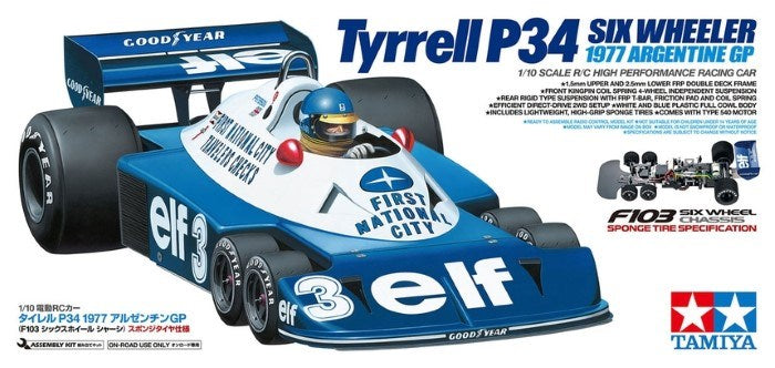 Tamiya Tyrrell P34 Six Wheeler RC Racing Car 1/10 Scale