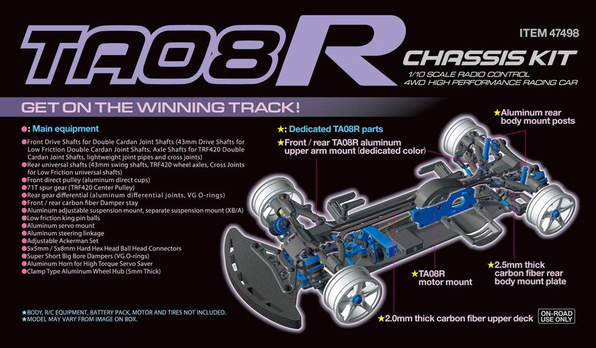 Tamiya 47498 TA08R Chassis Kit (8324824727789)