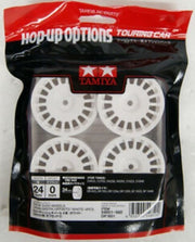 Tamiya 54851 24mm RallyDish Wheels 0 Whi *4 - Hobby City NZ