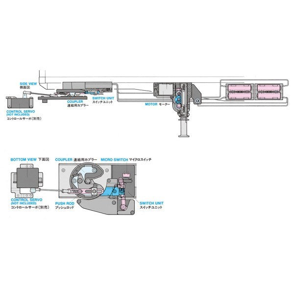 Tamiya 56505 Motorized Trailer Support Legs for 1/14 RC Tractor Trucks