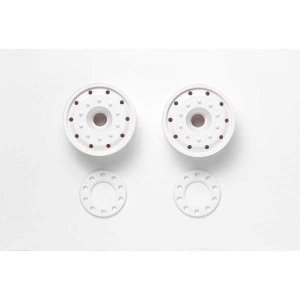 Tamiya 56544 1/14 Tractor Truck Wheels - 30mm Wide White (2pcs) (8324805001453)