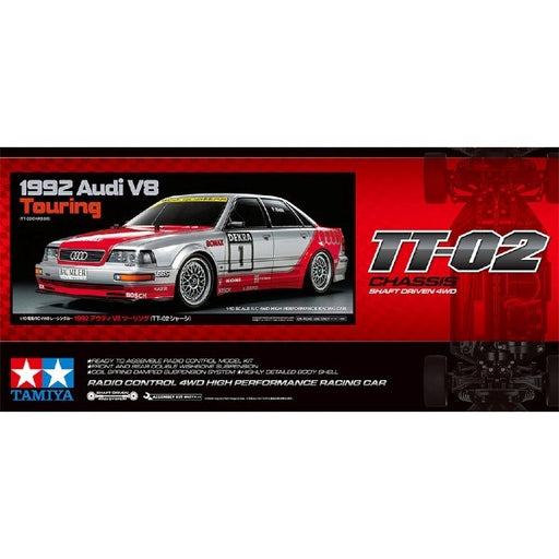 zTamiya 58699 RC Kit: 1/10 4WD 1992 Audi V8 Touring (TT-02) - Hobby City NZ