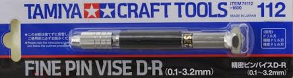 Tamiya 74112 Fine Pin Vise D-R (0.1-3.2mm) (7637272232173)