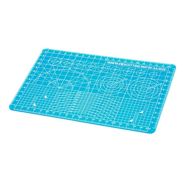 Tamiya 74142 Cutting Mat Alpha (A5 Size/Blue) (7882224271597)
