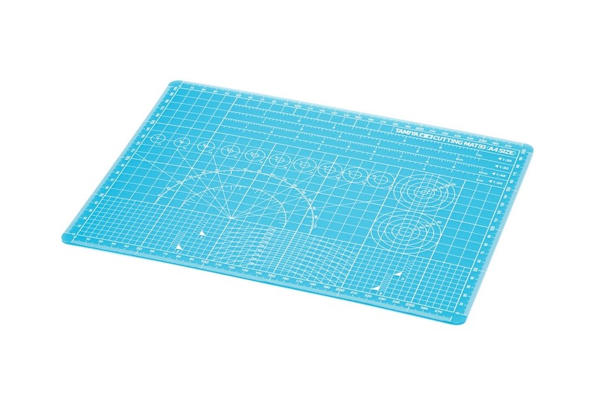 Tamiya 74149 Cutting Mat (A4/Blue) (8225539948781)