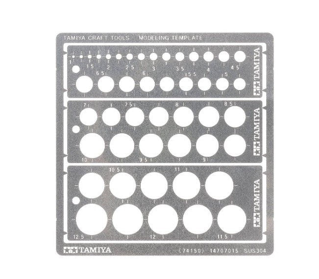 Tamiya 74150 MODELLING TEMPLATE ROUND 1-12.5
