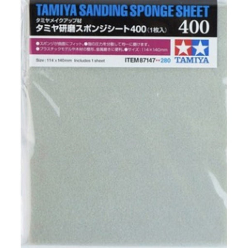Tamiya 87147 Sanding Sponge Sheet - 400 Grit (1 Sheet) - Hobby City NZ