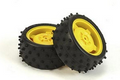 Tamiya 9400239 Rear Tires & Wheels (1 Pair) - DT-02/Super Fighter (8278182592749)