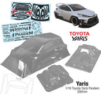 Team C Toyota Yaris Pandem 200mm RC Car Body 1/10 Scale