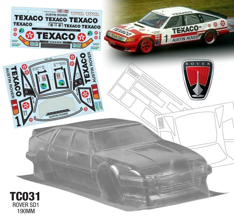 Team C Rover SD1 190mm Clear RC Car Body 1/10 Scale