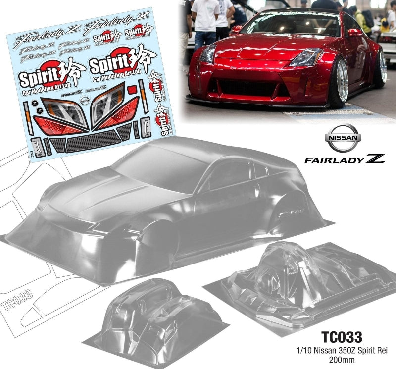 Team C Nissan 350Z Spirit Rei 200mm RC Car Body 1/10 Scale