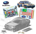 Team C Subaru Legacy Rally 190mm Rallying/Rothmans Decal Sheet RC Car Body