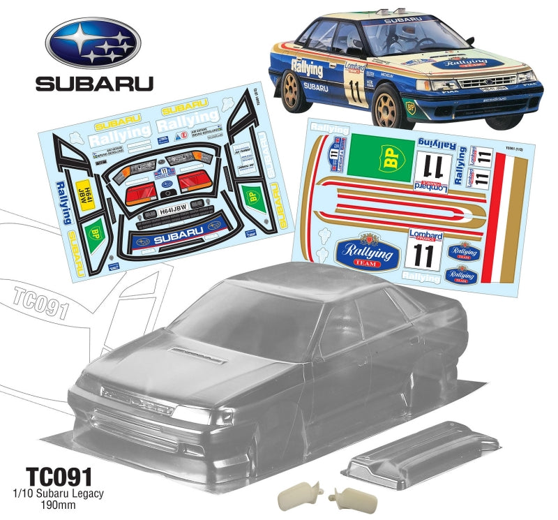 Team C Subaru Legacy Rally 190mm Rallying/Rothmans Decal Sheet RC Car Body