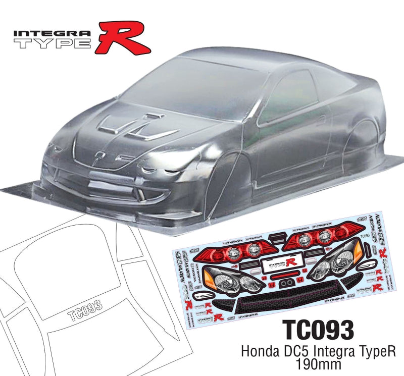 Team C Honda DC5 Integra Type R 190mm RC Car Body 1/10 Scale