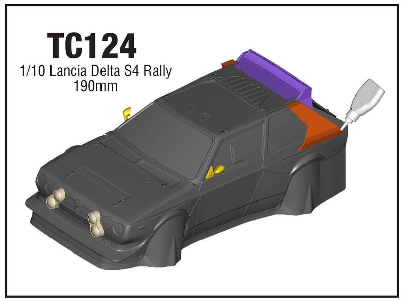 Team C Lancia Delta S4 Rally 190mm RC Car Body 1/10 Scale (2)
