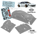 Team C Nissan 180SX 195mm RC Car Body 1/10 Scale