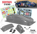 Team C Ferrari 430 190mm Wide RC Car Body 1/10 Scale