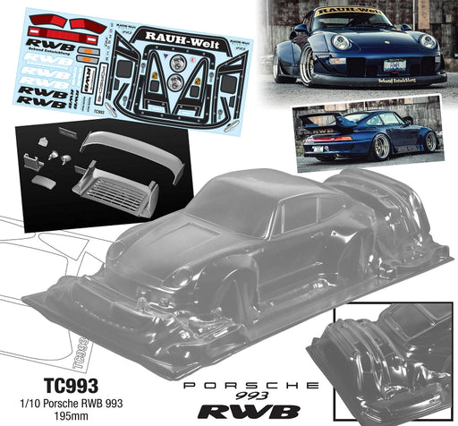 Team C TC993 TC993 1/10 Porsche RWB 993 195mm - Hobby City NZ (8446605197549)