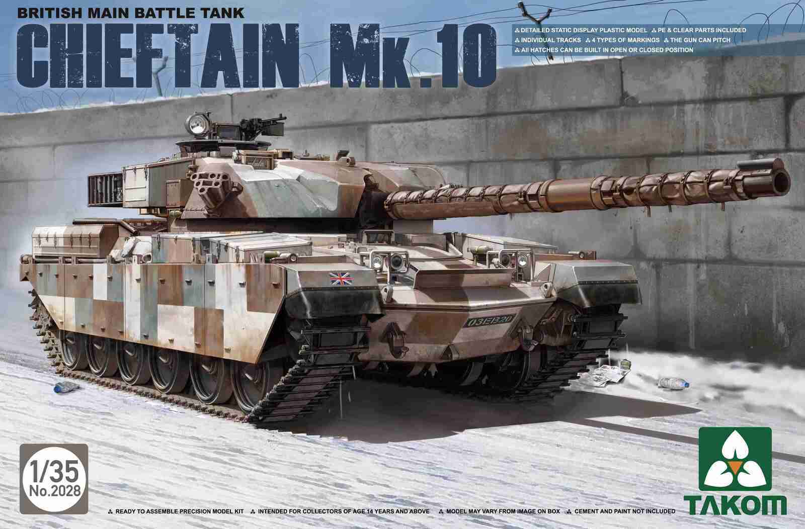 Takom TK2028 British Main Battle Tank Chieftain Mk.10 Plastic Model Kit
