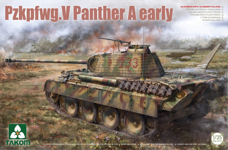 Takom 2174 1/35 Pzkpfwg.V Panther A early - Hobby City NZ (8967474249965)