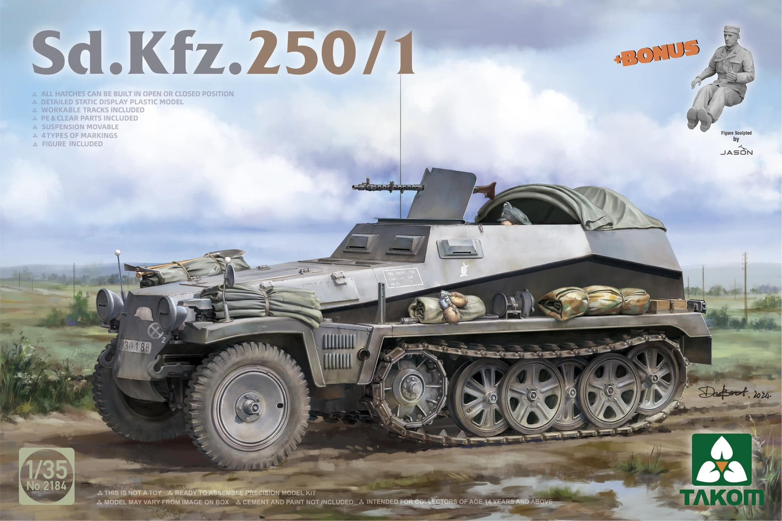 Takom TK2184 Sd.Kfz.250/1 Plastic Model Kit