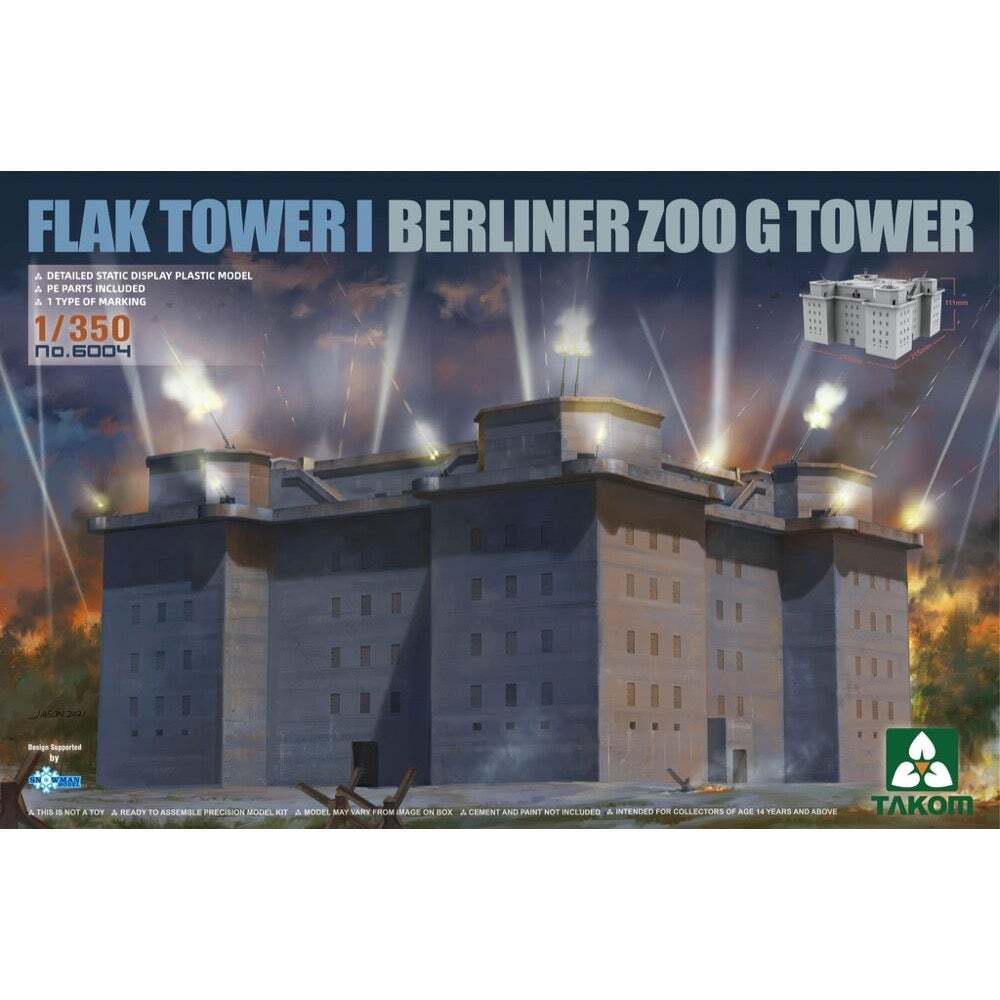 Takom 6004 1/350 Flak Tower I Berliner Zoo G Tower (8967475069165)