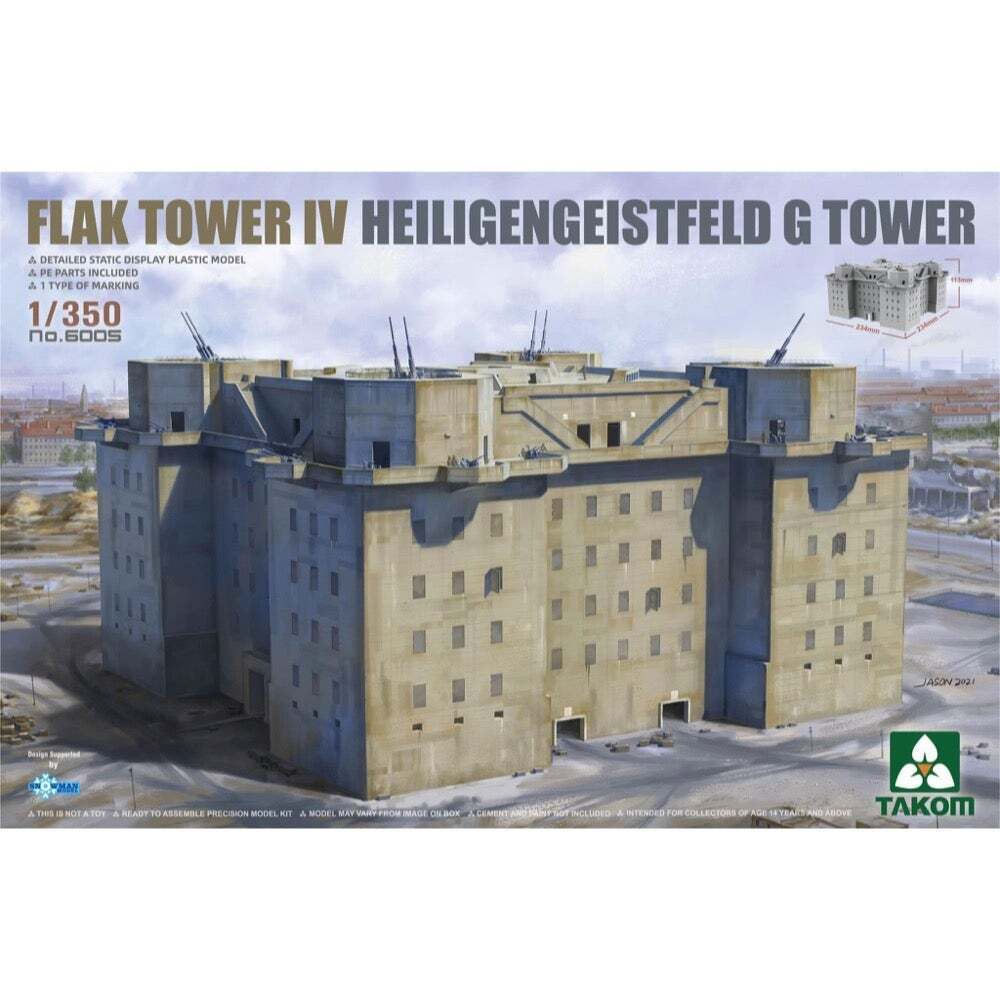Takom 6005 1/350 Flak Tower IV Heiligengeistfeld G Tower (8967475101933)
