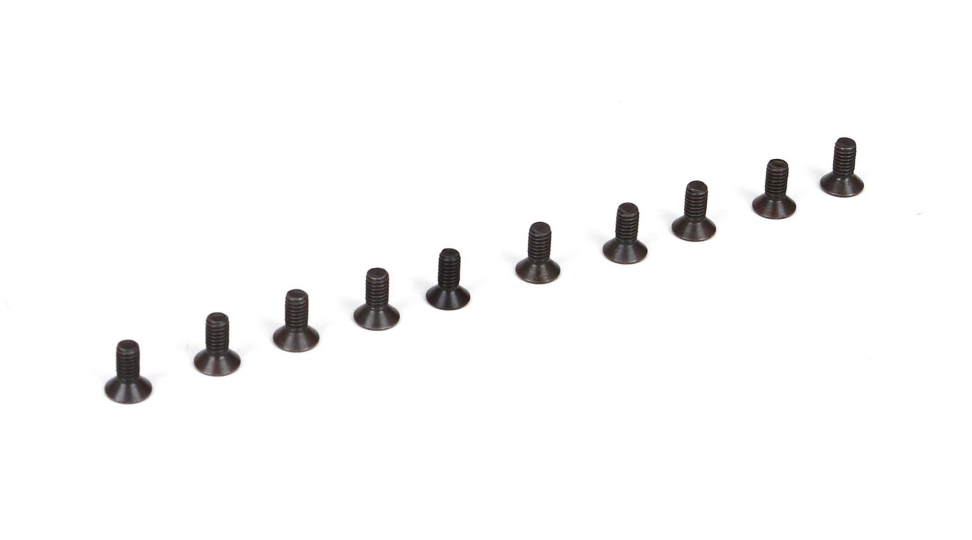 Losi TLR235003 Flat Head Screws, M2.5 x 6mm (10) (9255893205229)