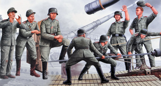 Trumpeter 00406 1/35 280mm K5 (E) Leopold German Railroad Gun Crew - Hobby City NZ (8967475888365)