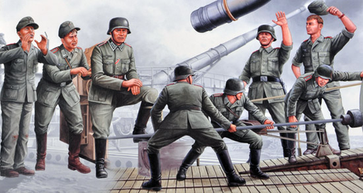 Trumpeter 00406 1/35 280mm K5 (E) Leopold German Railroad Gun Crew - Hobby City NZ (8967475888365)